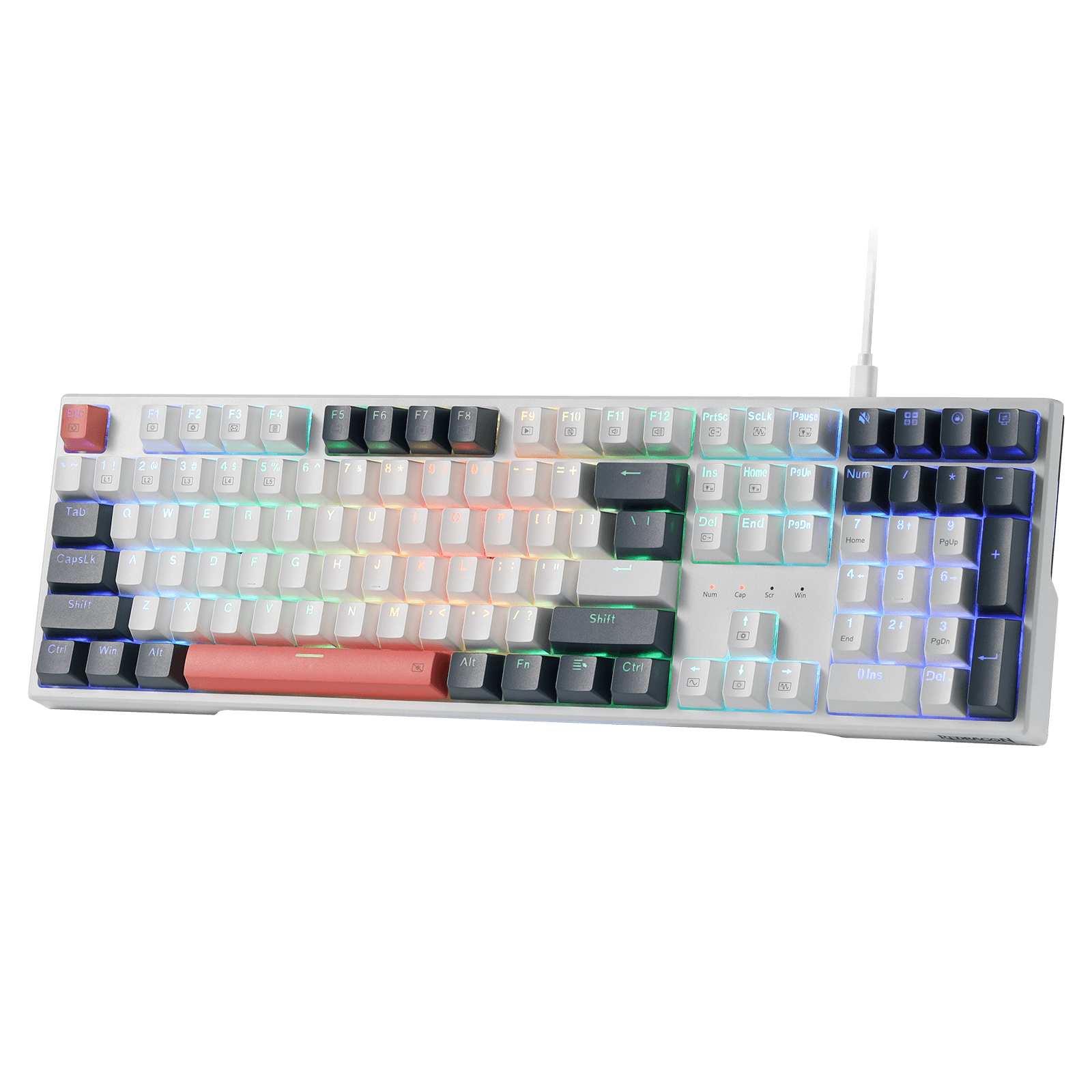 Redragon TRUNDLE K668 Hot-swappable Gaming Keyboard Mixed Color