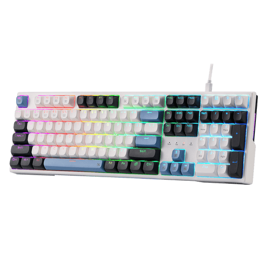 Redragon K668 Wired Gasket RGB Gaming Keyboard, 108 Keys Mechanical Keyboard w/Extra 4 Hotkeys, Upgraded Hot-swappable Socket, Sound Absorbing Foam, Mixed Color Keycaps, Custom Linear Switch