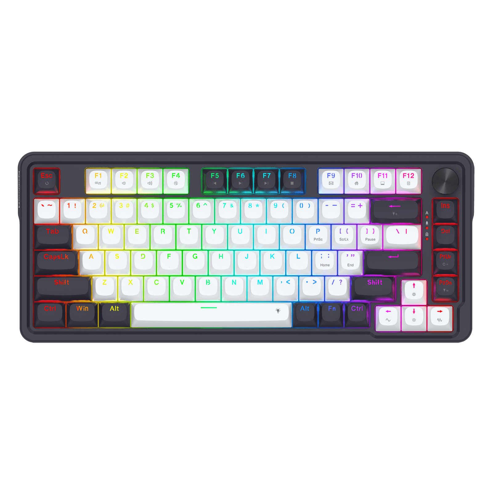 Redragon K673 HE Rapid Trigger Gaming Keyboard, 81 Keys 8K Wired Mechanical Keyboard w/Next-Gen UltraMag 100% POM Silky Magnetic Switch, Dual-Module Floating Structure Design, 2-Layer Noise Dampening
