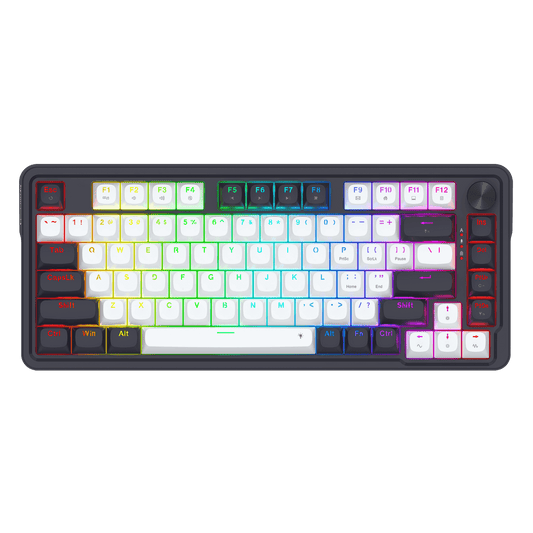 Redragon K673 HE Rapid Trigger Gaming Keyboard, 81 Keys 8K Wired Mechanical Keyboard w/Next-Gen UltraMag 100% POM Silky Magnetic Switch, Dual-Module Floating Structure Design, 2-Layer Noise Dampening