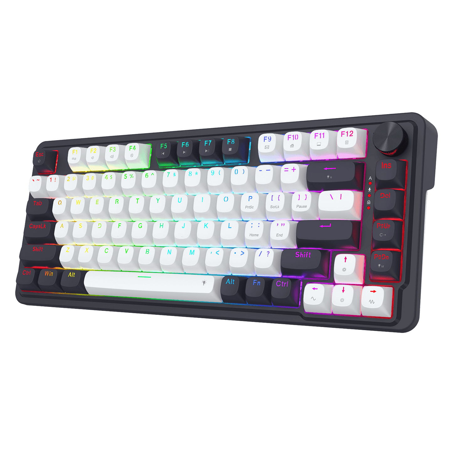 Redragon K673 HE Rapid Trigger Gaming Keyboard, 81 Keys 8K Wired Mechanical Keyboard w/Next-Gen UltraMag 100% POM Silky Magnetic Switch, Dual-Module Floating Structure Design, 2-Layer Noise Dampening
