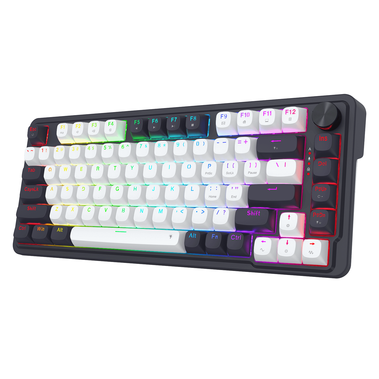 Redragon K673 HE Rapid Trigger Gaming Keyboard, 81 Keys 8K Wired Mechanical Keyboard w/Next-Gen UltraMag 100% POM Silky Magnetic Switch, Dual-Module Floating Structure Design, 2-Layer Noise Dampening