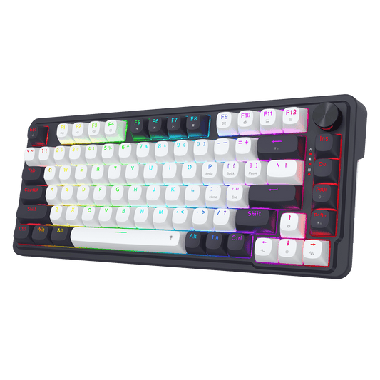 Redragon K673 HE Rapid Trigger Gaming Keyboard, 81 Keys 8K Wired Mechanical Keyboard w/Next-Gen UltraMag 100% POM Silky Magnetic Switch, Dual-Module Floating Structure Design, 2-Layer Noise Dampening