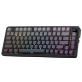 Redragon K673 GB 75% Wireless Gasket RGB Gaming Keyboard, 3-Modes 81 Keys PBT Compact Mechanical Keyboard w/Hot-Swap Socket, Dedicated Knob Control & 5-Layer Noise Dampening, Custom Linear Switch