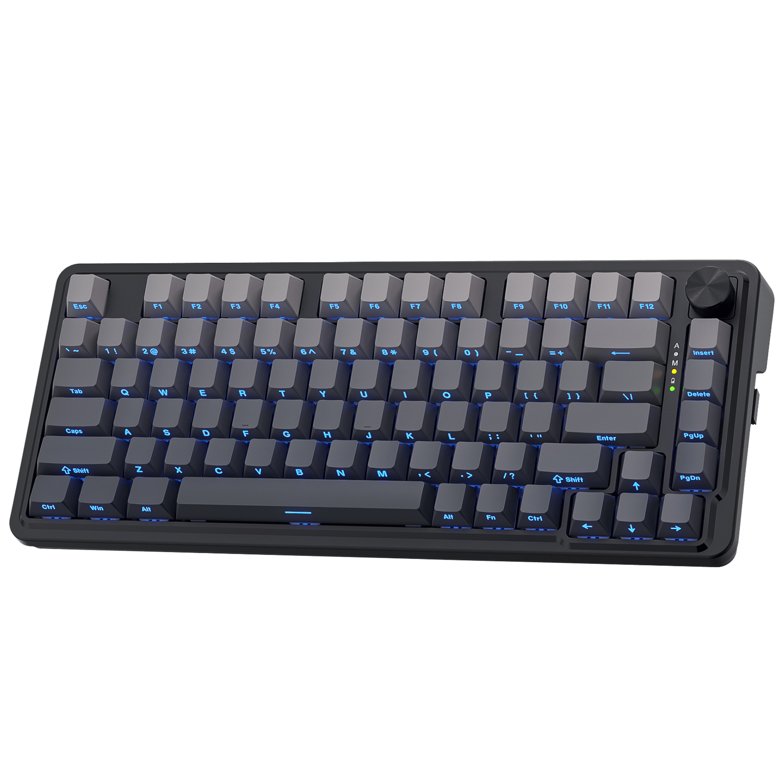 Redragon K673 GB 75% Wireless Gasket RGB Gaming Keyboard, 3-Modes 81 Keys PBT Compact Mechanical Keyboard w/Hot-Swap Socket, Dedicated Knob Control & 5-Layer Noise Dampening, Custom Linear Switch