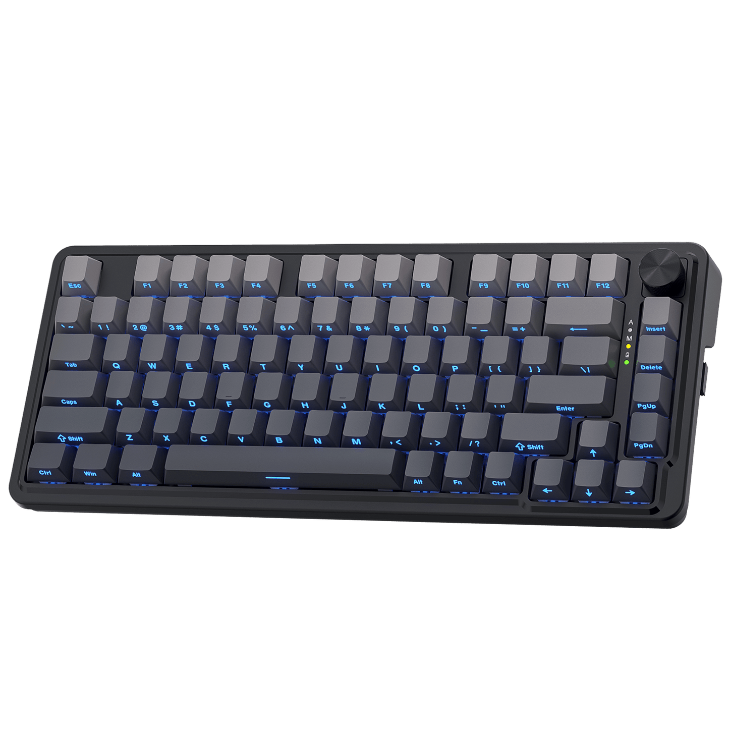 Redragon K673 GB 75% Wireless Gasket RGB Gaming Keyboard, 3-Modes 81 Keys PBT Compact Mechanical Keyboard w/Hot-Swap Socket, Dedicated Knob Control & 5-Layer Noise Dampening, Custom Linear Switch