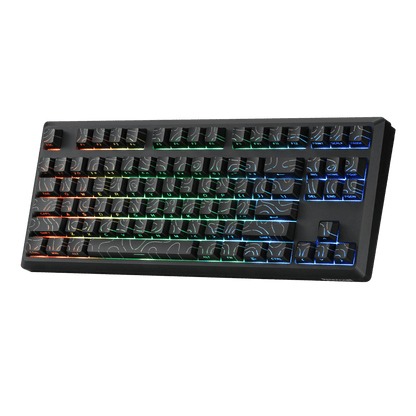Redragon K737 PRO Wireless 87 Keys Gasket Gaming Keyboard, 80% Premium CNC Aluminum Mechanical Keyboard, Hot-Swap South-Facing LED Socket, 5-Layer Noise Dampening, Side-Printed PBT Contour Line Keycap