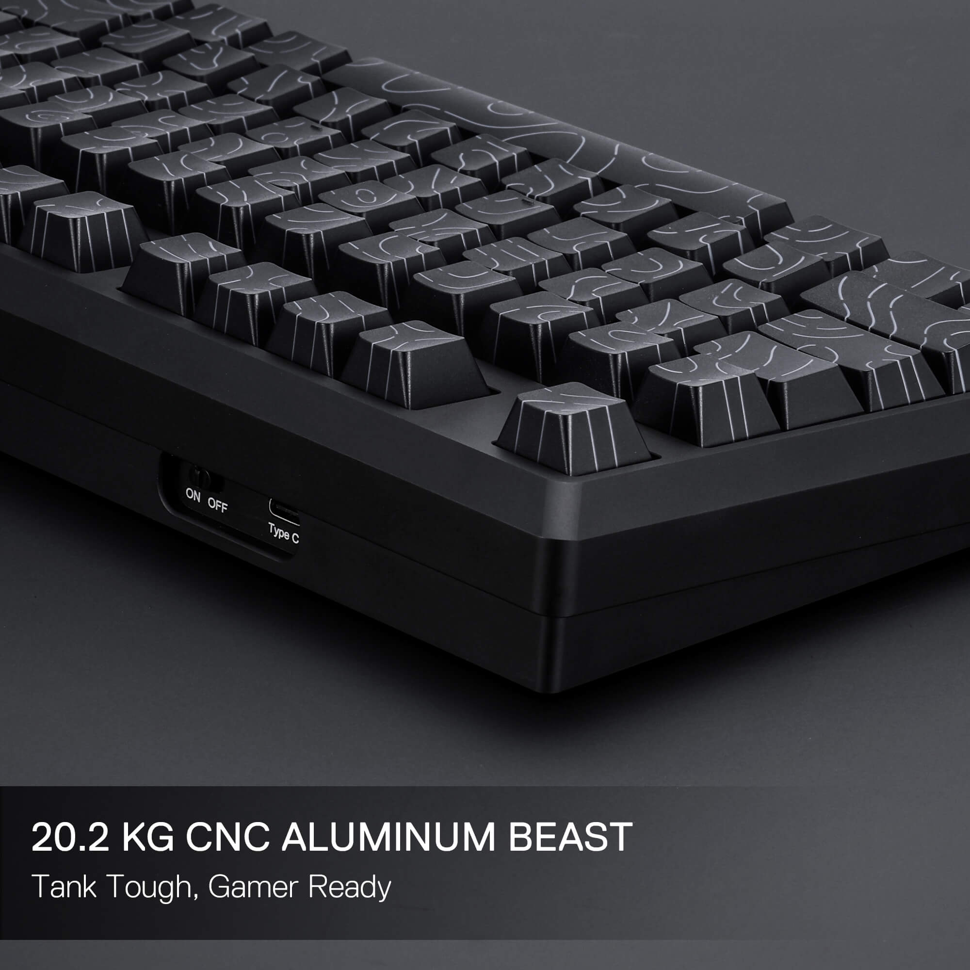 Redragon URANUS K737 PRO TKL CNC Aluminum Keyboard – Black Contour