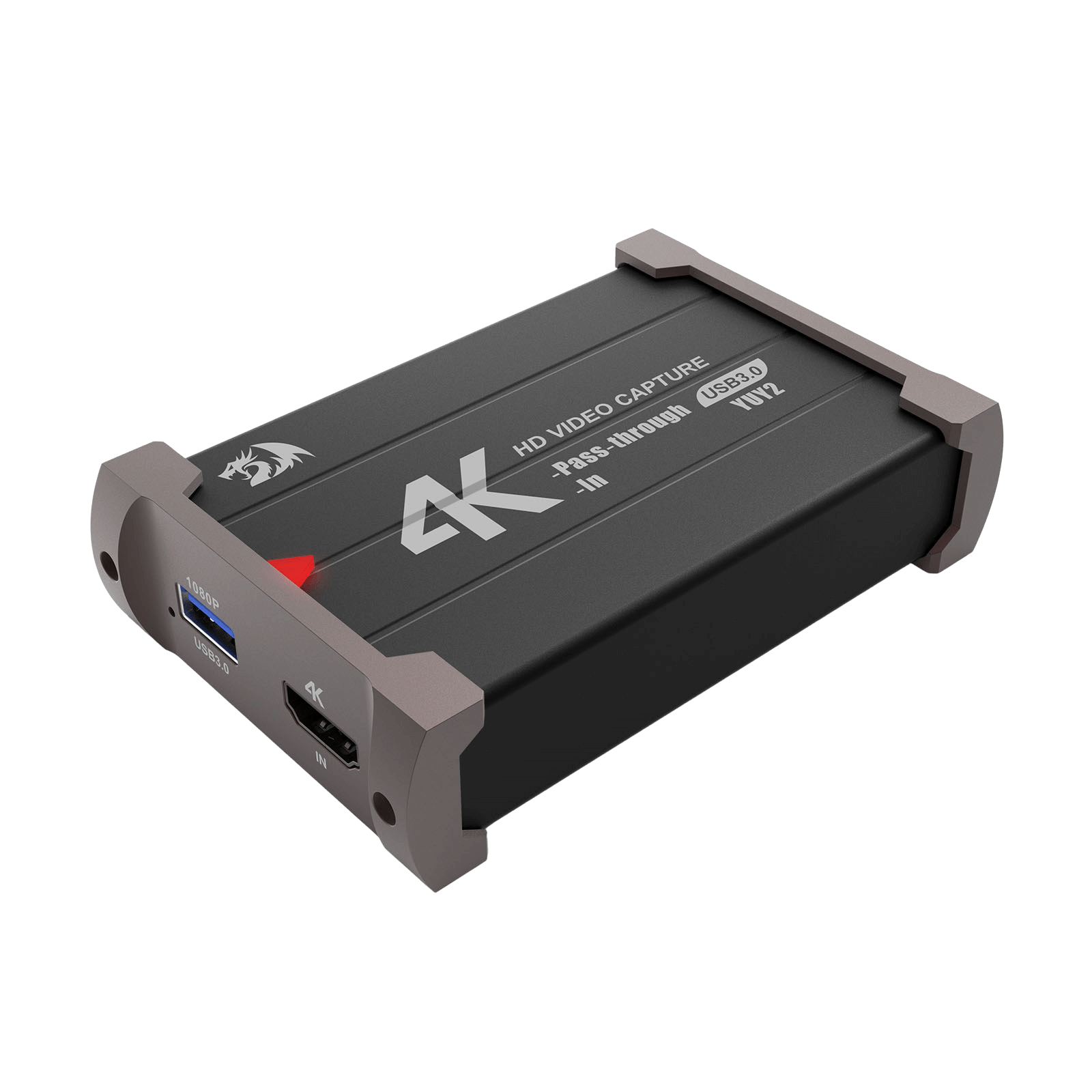 Redragon VC321 4K Video Capture Card, USB 3.0 1080p 60fps Video Capture, 4K HDMI Pass-Through, Zero-Latency Streaming, Compatible with Windows/Mac, Game Capture for PS5, Xbox, NS, DSLR, OBS
