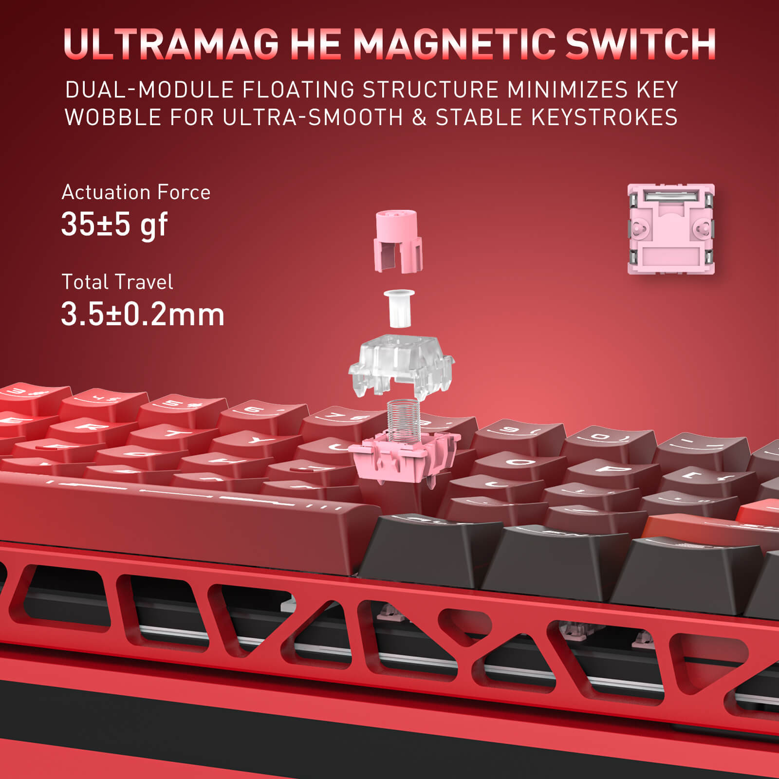 Redragon K753 HE Rapid Trigger 60% Magnetic Gaming Keyboard