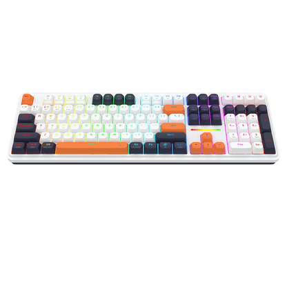 Redragon K745 Mechanical Gaming Keyboard –PBT Keys, White & Orange