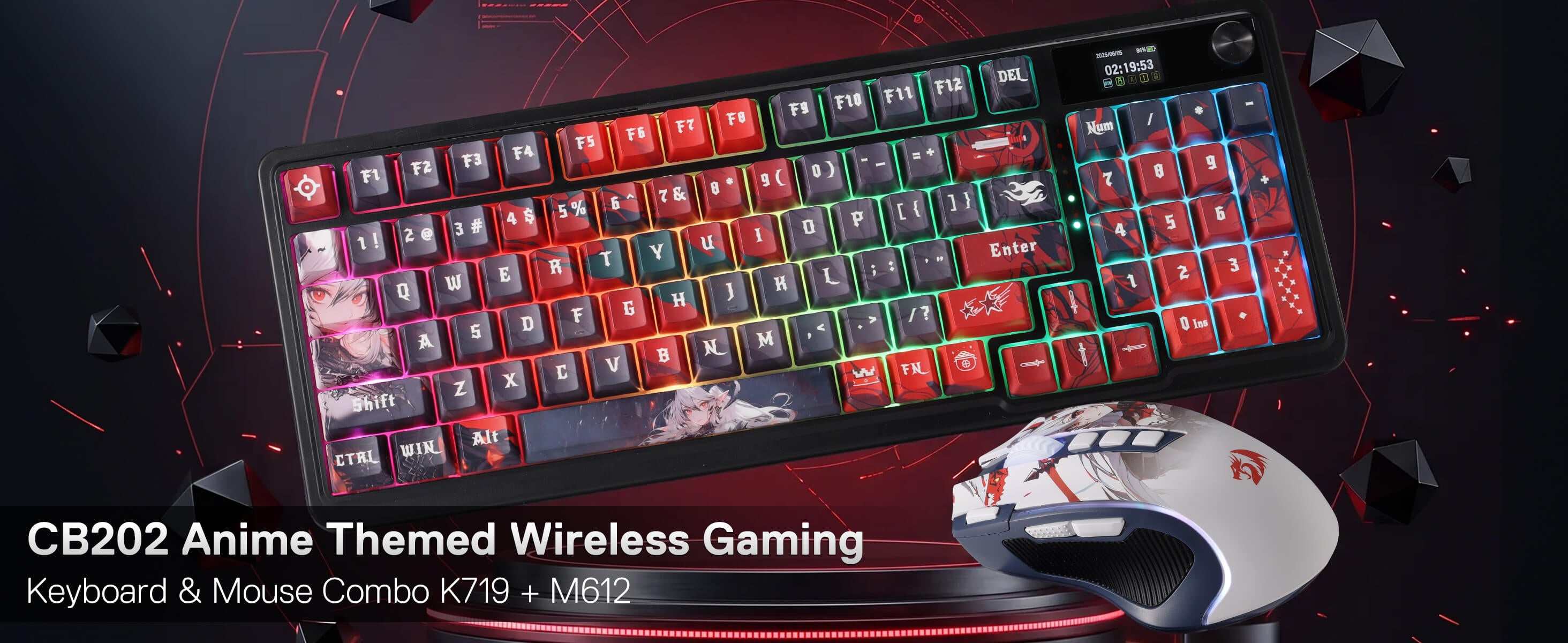 Redragon Anime Keyboard & Mouse Combo, K719 PRO KB + M612AK 8000 DPI Mice
Multi-Function Control ...