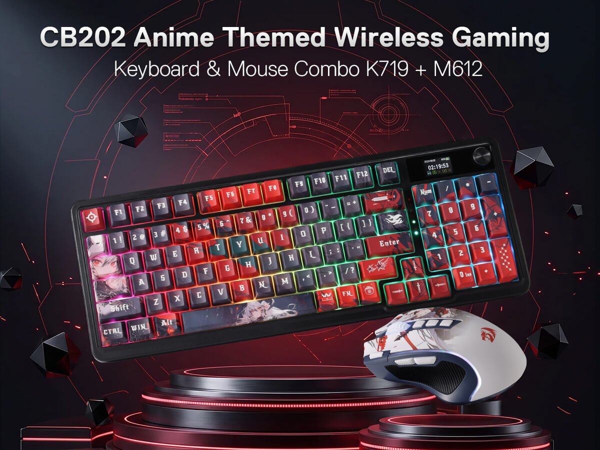 Redragon Anime Keyboard & Mouse Combo, K719 PRO KB + M612AK 8000 DPI Mice
Multi-Function Control ...