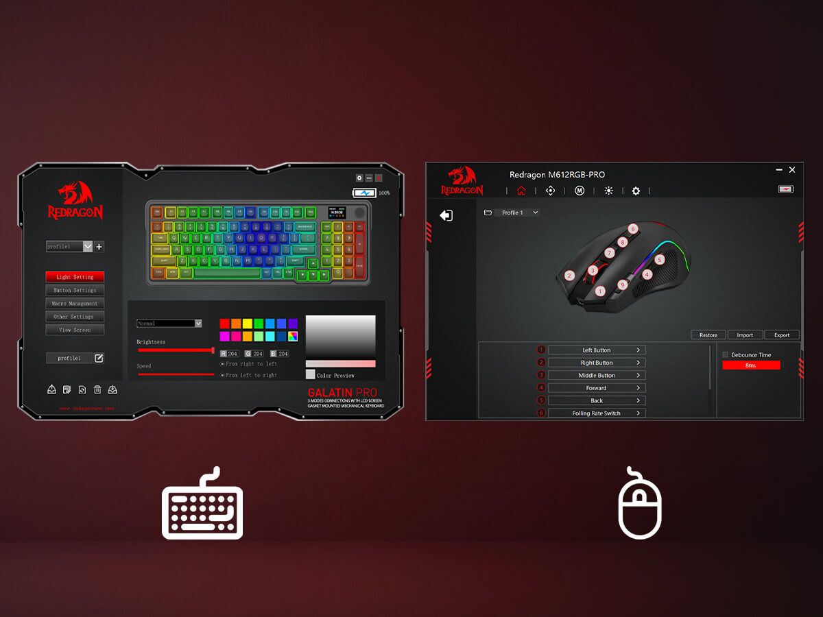 Redragon Anime Keyboard & Mouse Combo, K719 PRO KB + M612AK 8000 DPI Mice
Multi-Function Control ...
