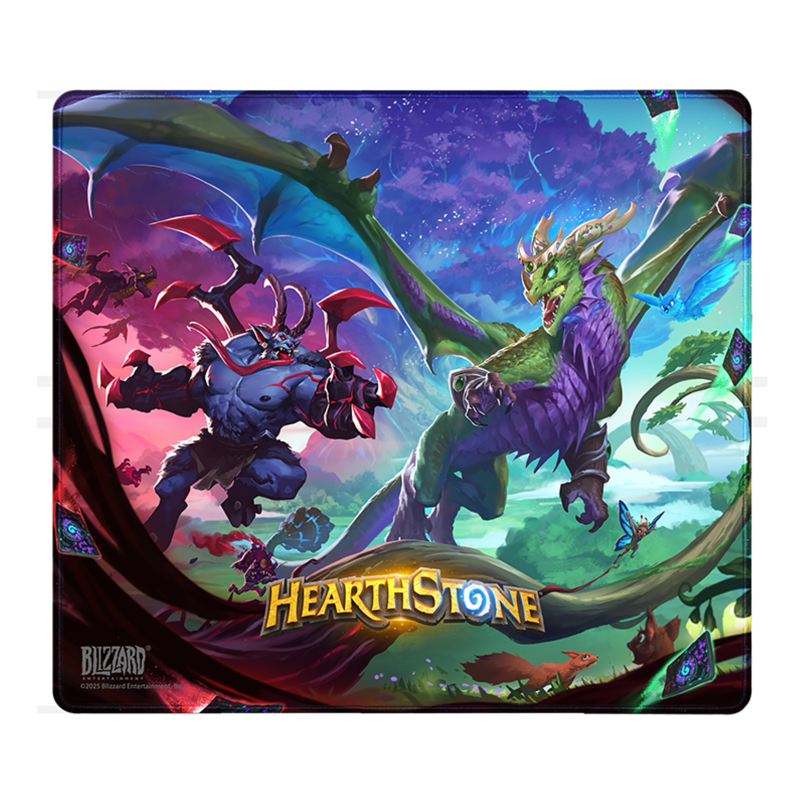 Mouse pad with Hearthstone characters and artwork on a white background  | show