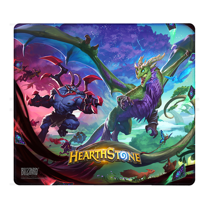 Mouse pad with Hearthstone characters and artwork on a white background  | show