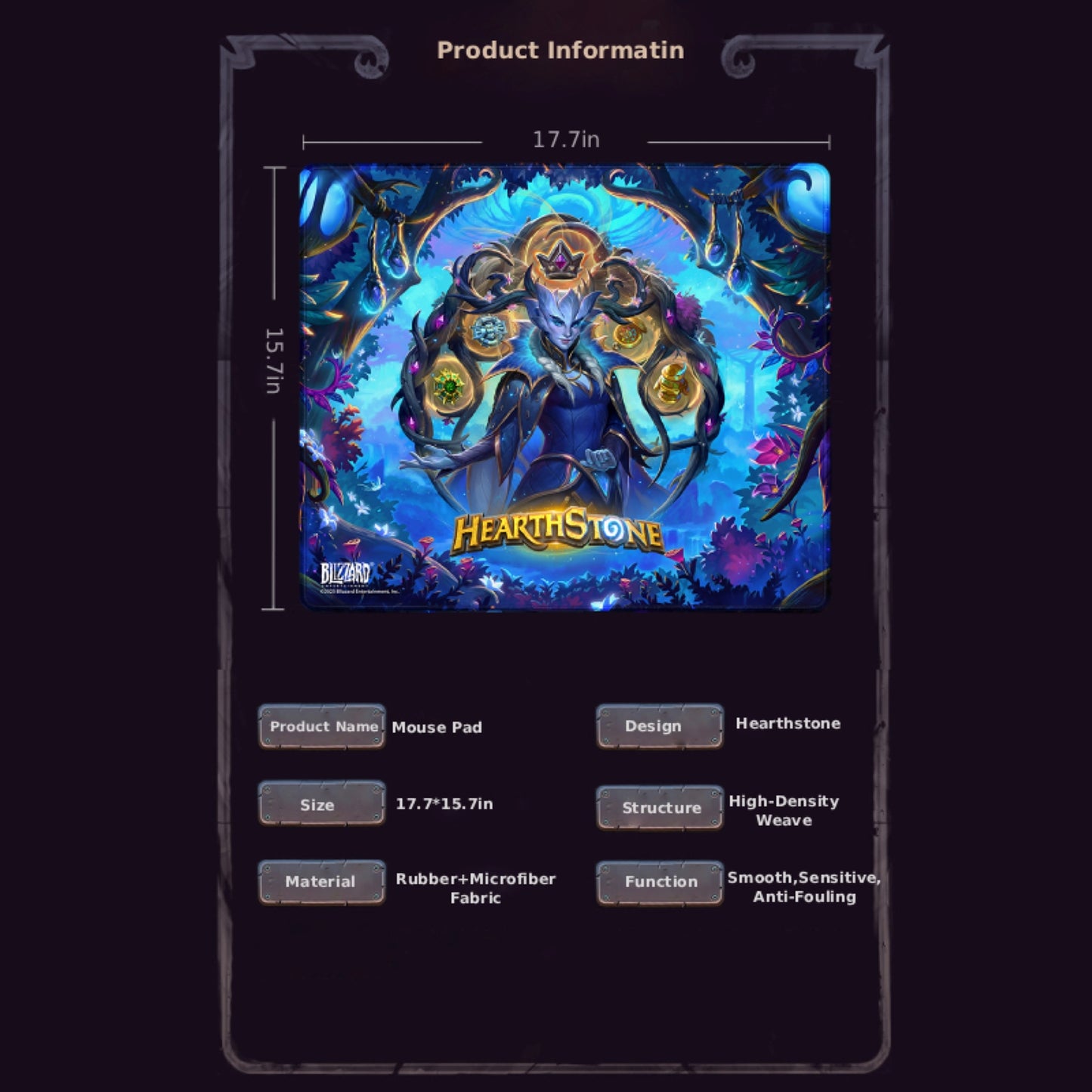 Hearthstone mouse pad information