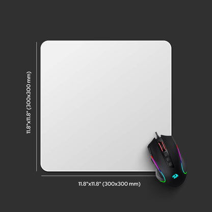 Custom  Mouse Pad,Tempered Glass Material, Office & Home, Non-slip rubber base, Special Glass Surface for Top Accuracy and Speed, Easy to Clean, 11.8*11.8Inch 