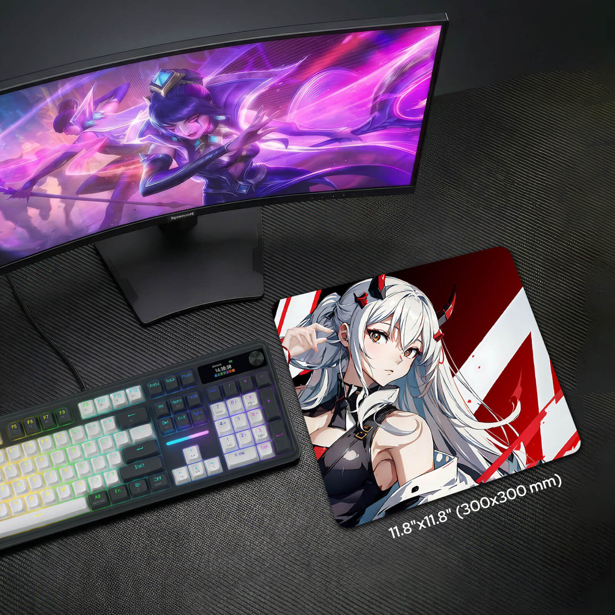 Custom Glass Mouse Pad Personalized Tempered Glass Gaming Desk Mat ...