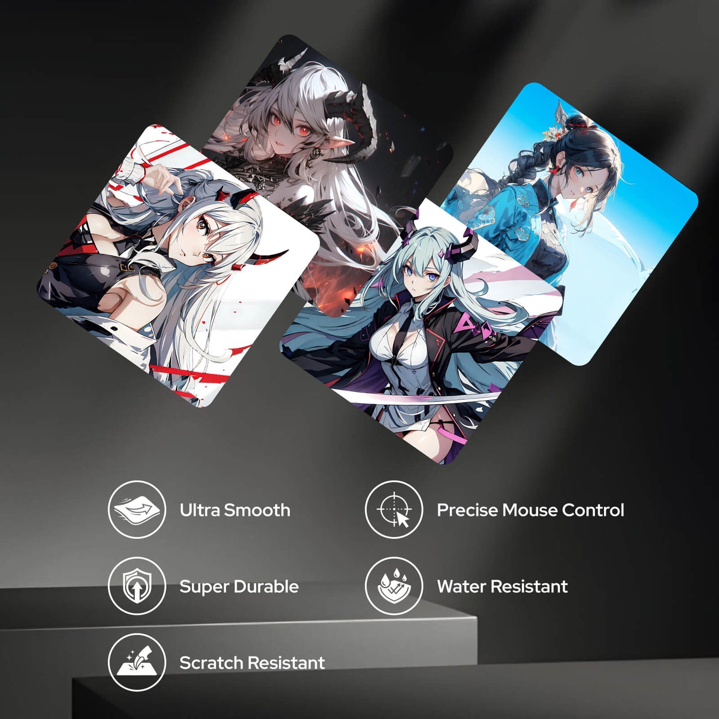 Custom  Mouse Pad,Tempered Glass Material, Office & Home, Non-slip rubber base, Special Glass Surface for Top Accuracy and Speed, Easy to Clean, 11.8*11.8Inch 