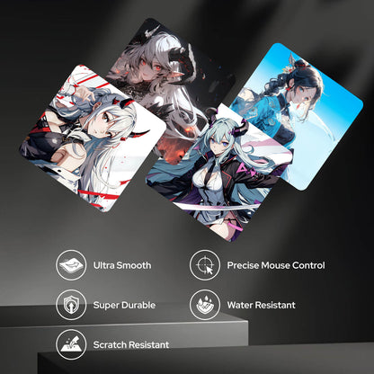 Custom  Mouse Pad,Tempered Glass Material, Office & Home, Non-slip rubber base, Special Glass Surface for Top Accuracy and Speed, Easy to Clean, 11.8*11.8Inch 