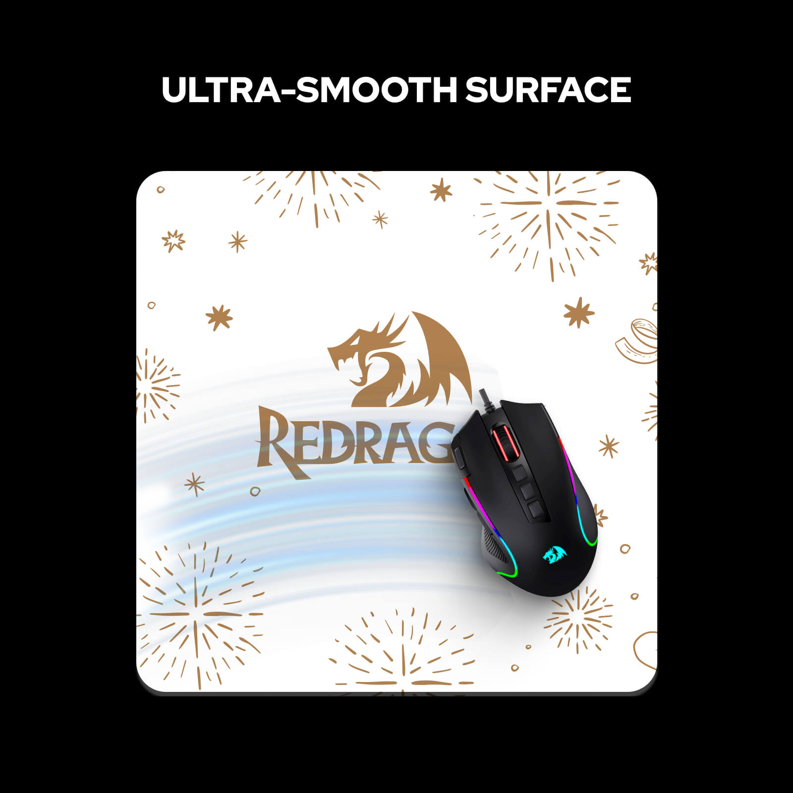 Custom  Mouse Pad,Tempered Glass Material, Office & Home, Non-slip rubber base, Special Glass Surface for Top Accuracy and Speed, Easy to Clean, 11.8*11.8Inch 