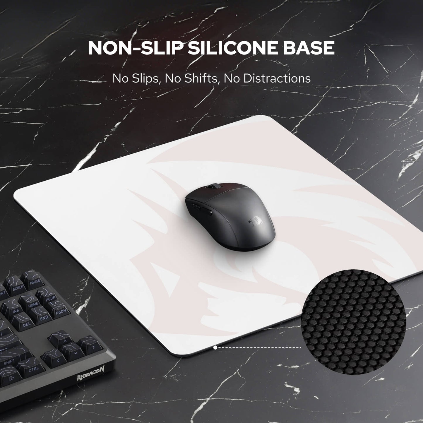 Custom  Mouse Pad,Tempered Glass Material, Office & Home, Non-slip rubber base, Special Glass Surface for Top Accuracy and Speed, Easy to Clean, 11.8*11.8Inch 