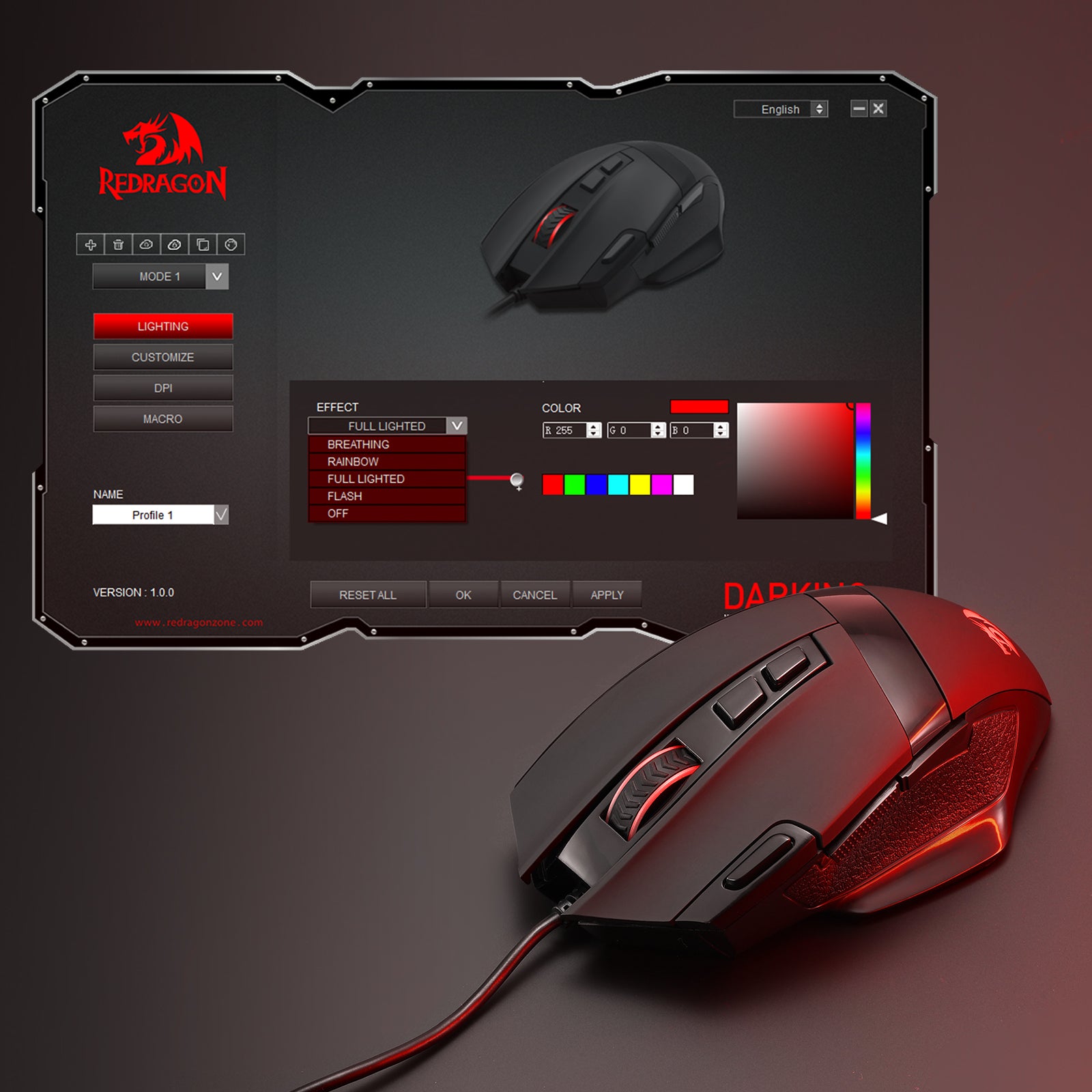 Redragon M619 RGB Gaming Mouse | Lightweight Wired Mouse