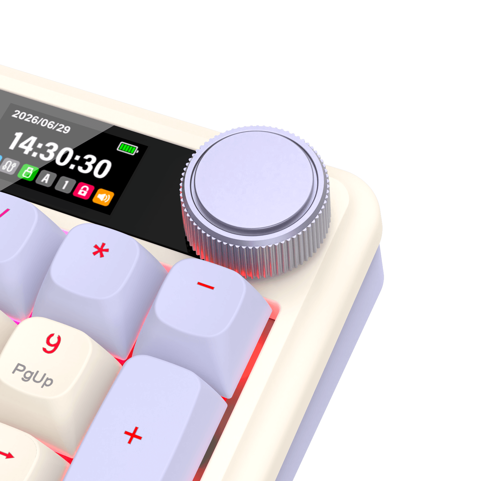 Redragon K768 PRO Wireless 100-Key Gasket Gaming Keyboard, Screen & Knob | Easy-Control LED Info Display + 8000mAh