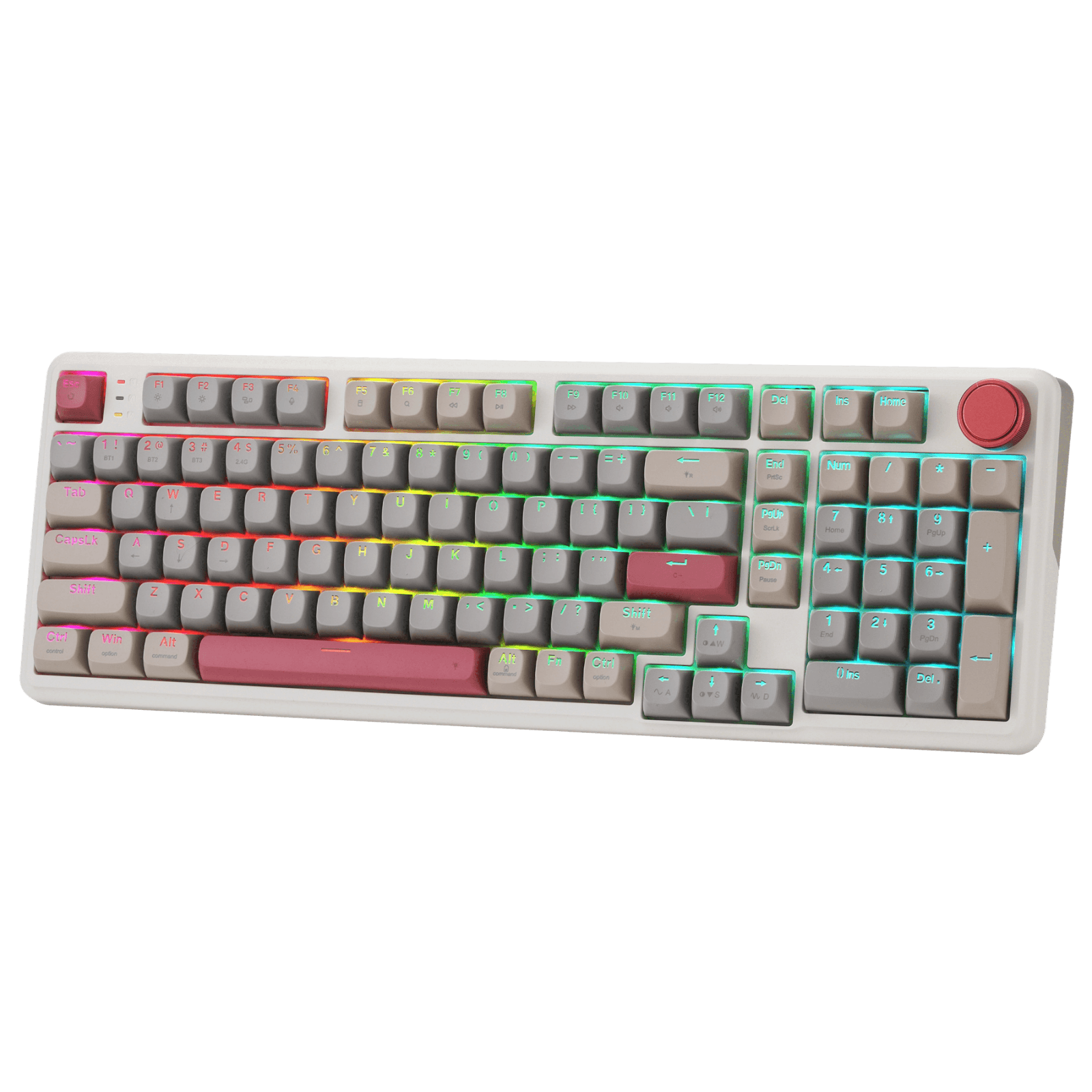 Gasket RGB Gaming Keyboard, Massive 8000 mAh PBT Mechanical Keyboard w/Hot-Swap Socket, Dedicated Knob Control & 5-Layer Noise Dampening, Custom Yolk Linear Switch | show