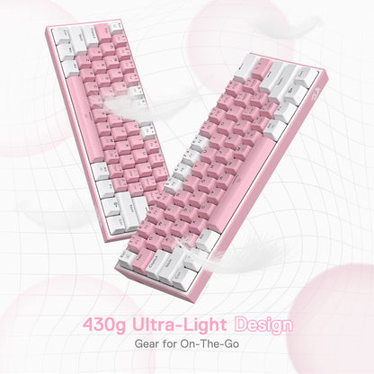 Clavier mécanique FIZZ K617 60 Blanc et Rose  - thumbnail 4