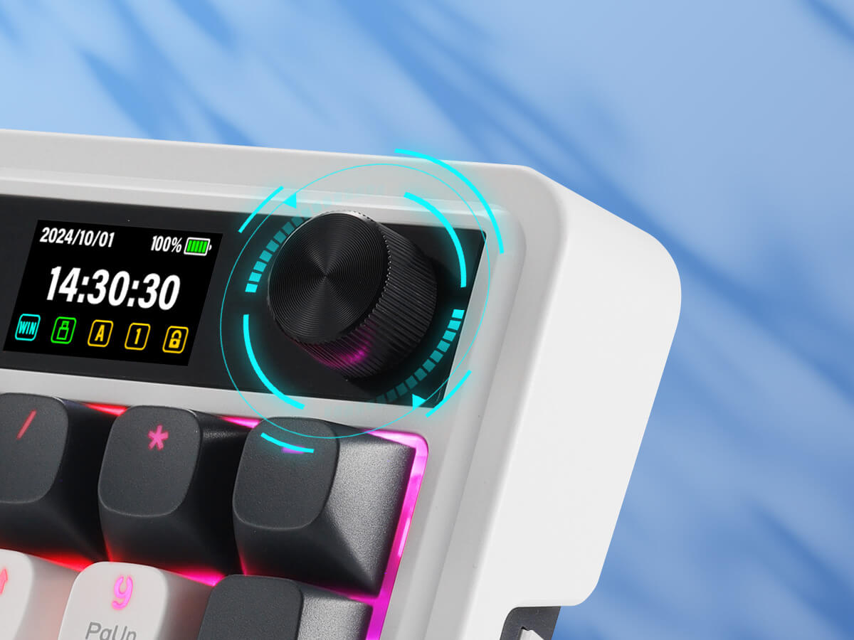 Close-up of a digital clock with a stylus on a blue gradient background