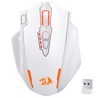 Redragon M913 MAX Wireless Gaming Mouse, 26000 DPI MMO Optical Mouse with 16 Programmable Buttons, BT & 2.4G Wireless, Software Supports DIY Keybinds, White | show