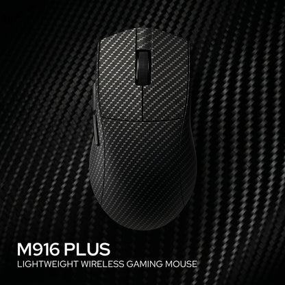 Redragon M916 Plus Carbon Fiber Tri-Mode Gaming Mouse, 49G Ultra-Light 45K DPI Mouse w/Ergonomic Natural Grip Build, Full Programmable Buttons, Software Supports DIY Keybinds & DPI