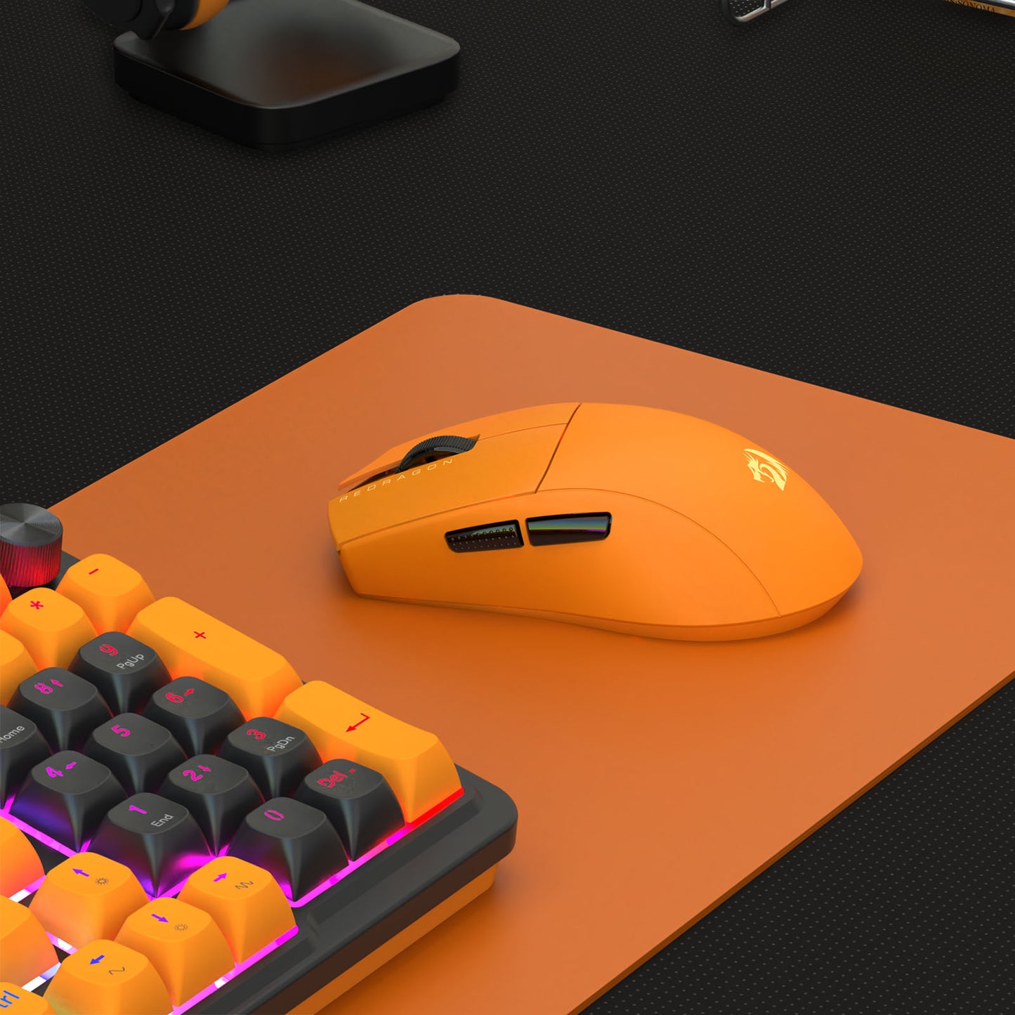 Redragon M916 ULT Wireless 8K Polling Rate Gaming Mouse, 49G Ultra-Light 30,000 Max DPI Gaming Mice w/Ergonomic Natural Grip Build, Full Programmable Buttons, Orange
