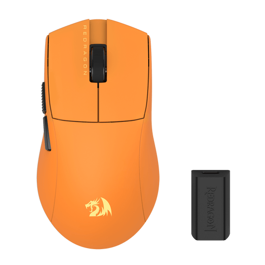 Redragon M916 ULT Wireless 8K Polling Rate Gaming Mouse, 49G Ultra-Light 30,000 Max DPI Gaming Mice w/Ergonomic Natural Grip Build, Full Programmable Buttons, Orange | show
