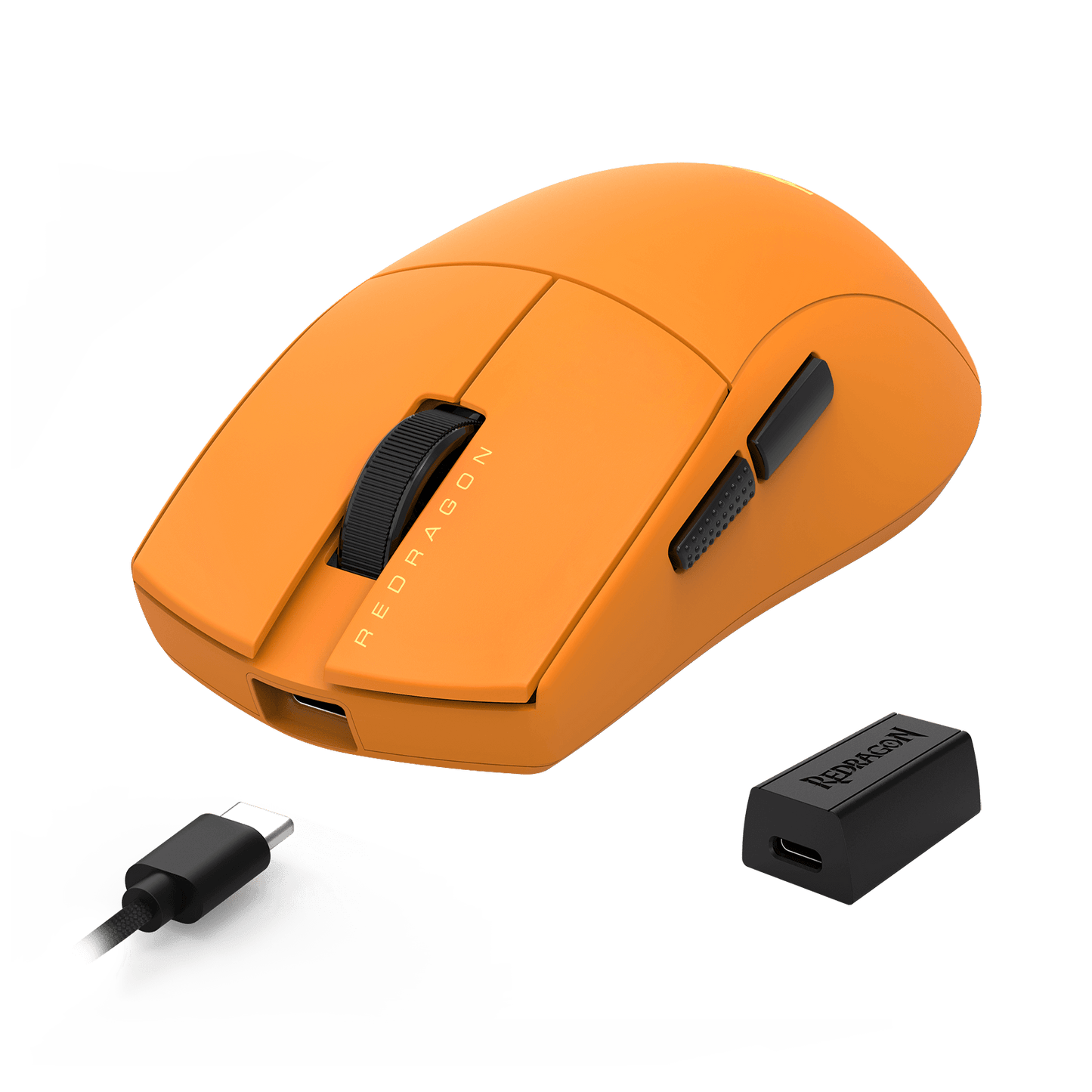 Redragon M916 ULT Wireless 8K Polling Rate Gaming Mouse, 49G Ultra-Light 30,000 Max DPI Gaming Mice w/Ergonomic Natural Grip Build, Full Programmable Buttons, Orange
