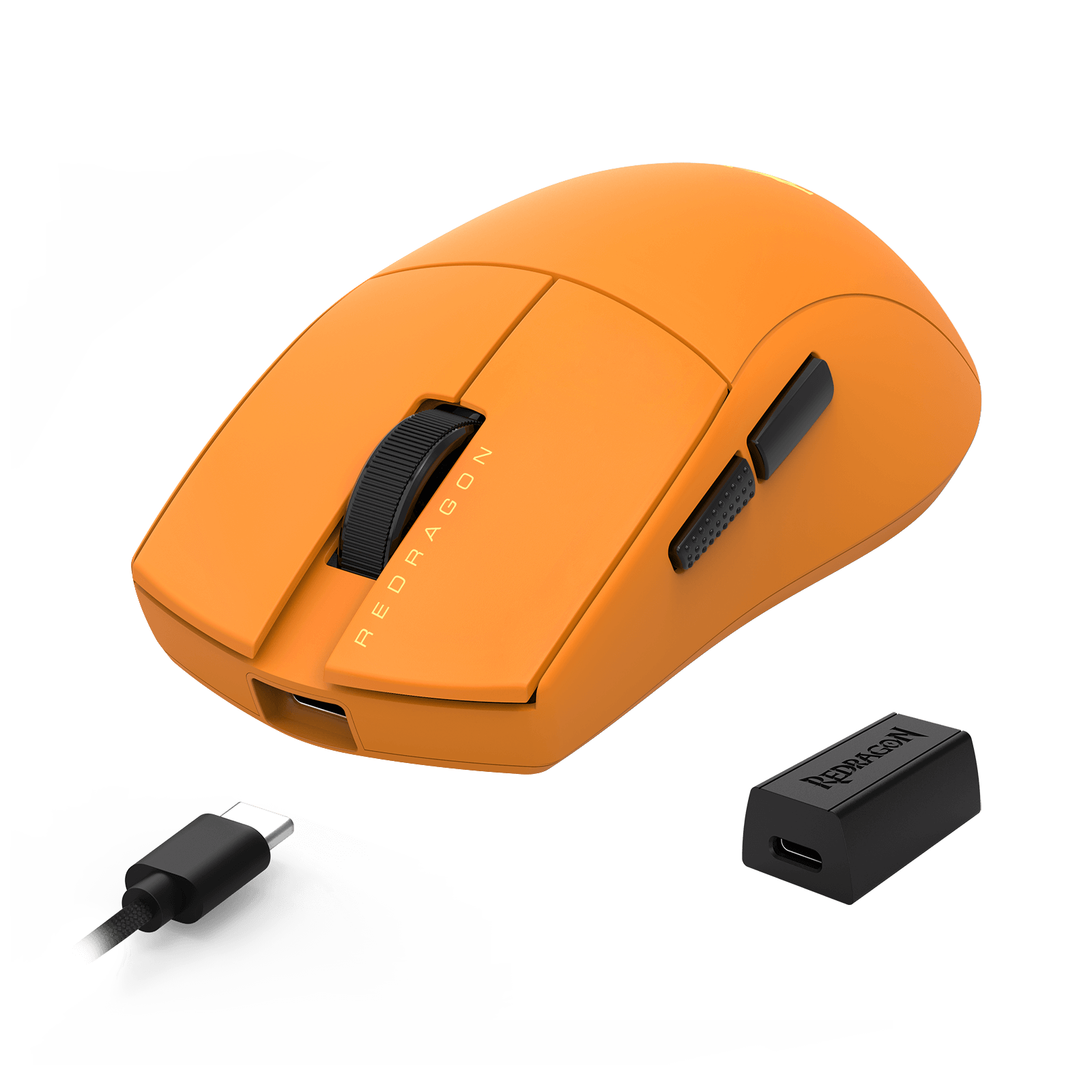 Redragon M916 ULT Wireless 8K Polling Rate Gaming Mouse, 49G Ultra-Light 30,000 Max DPI Gaming Mice w/Ergonomic Natural Grip Build, Full Programmable Buttons, Orange
