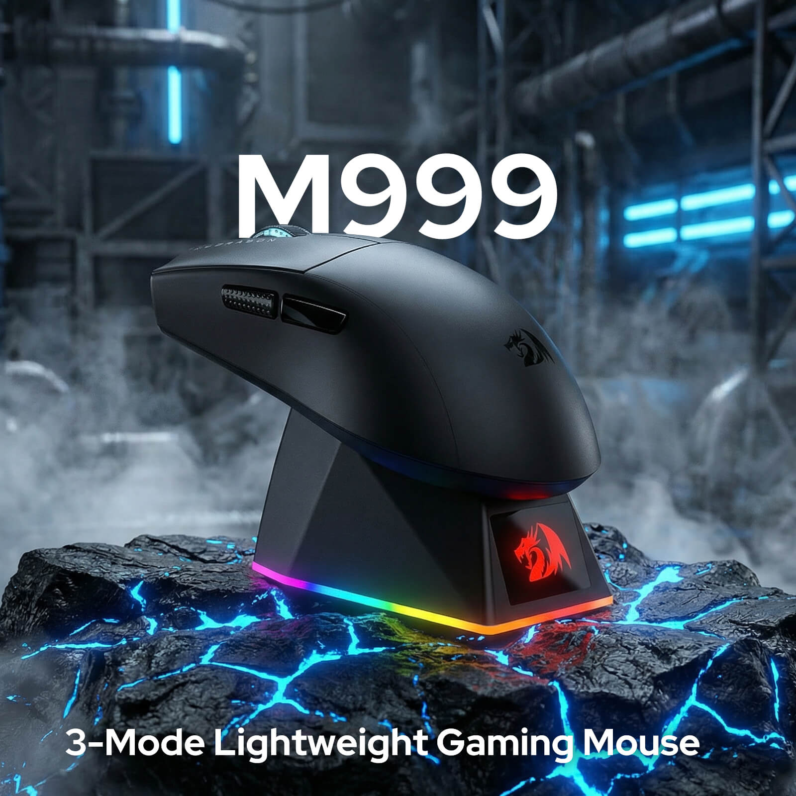 Redragon k1ng m999 ult | 45. 000 dpi | 2. 4g bluetooth žična povezava | rgb polnilna postaja | gaming miška 3 Redragon k1ng m999 ult predstavitvena slika gaming miške m999