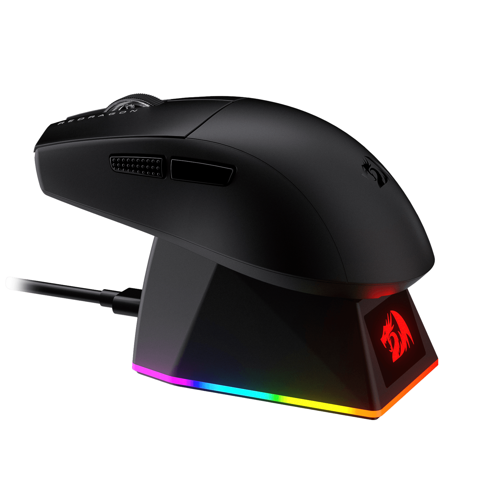 Redragon M999 Wireless Gaming Mouse, Tri-Mode Mouse with RGB Magnetic Charging Dock, 45000 DPI MAX Adjustable, 4 Programmable Buttons, Ergonomic Design for PC Laptop Mac | show