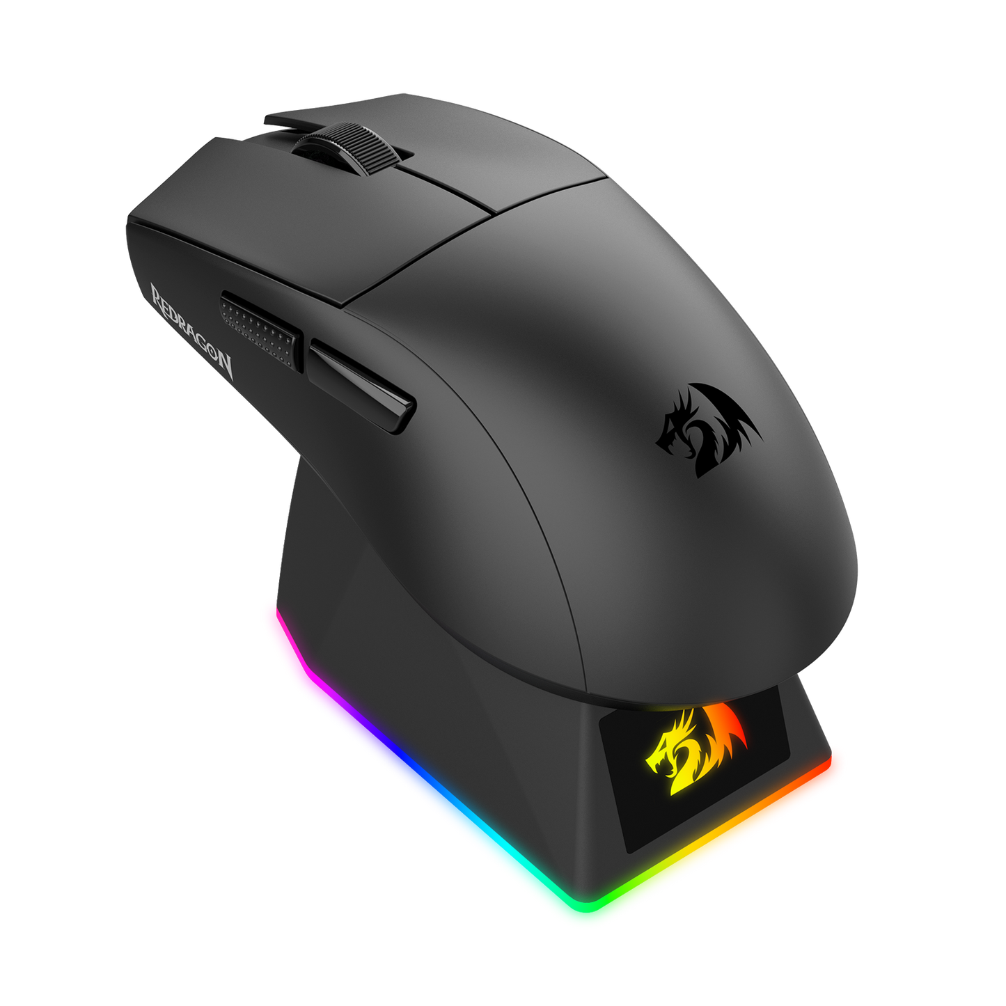Redragon M999 Wireless Gaming Mouse, Tri-Mode Mouse with RGB Magnetic Charging Dock, 45000 DPI MAX Adjustable, 4 Programmable Buttons, Ergonomic Design for PC Laptop Mac