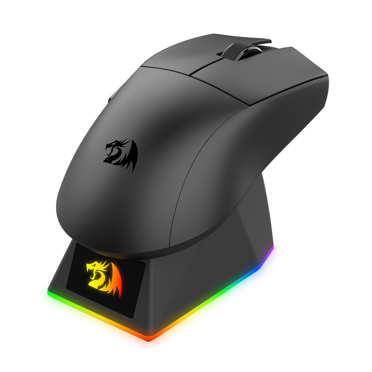 Redragon M999 Wireless Gaming Mouse, Tri-Mode Mouse with RGB Magnetic Charging Dock, 45000 DPI MAX Adjustable, 4 Programmable Buttons, Ergonomic Design for PC Laptop Mac