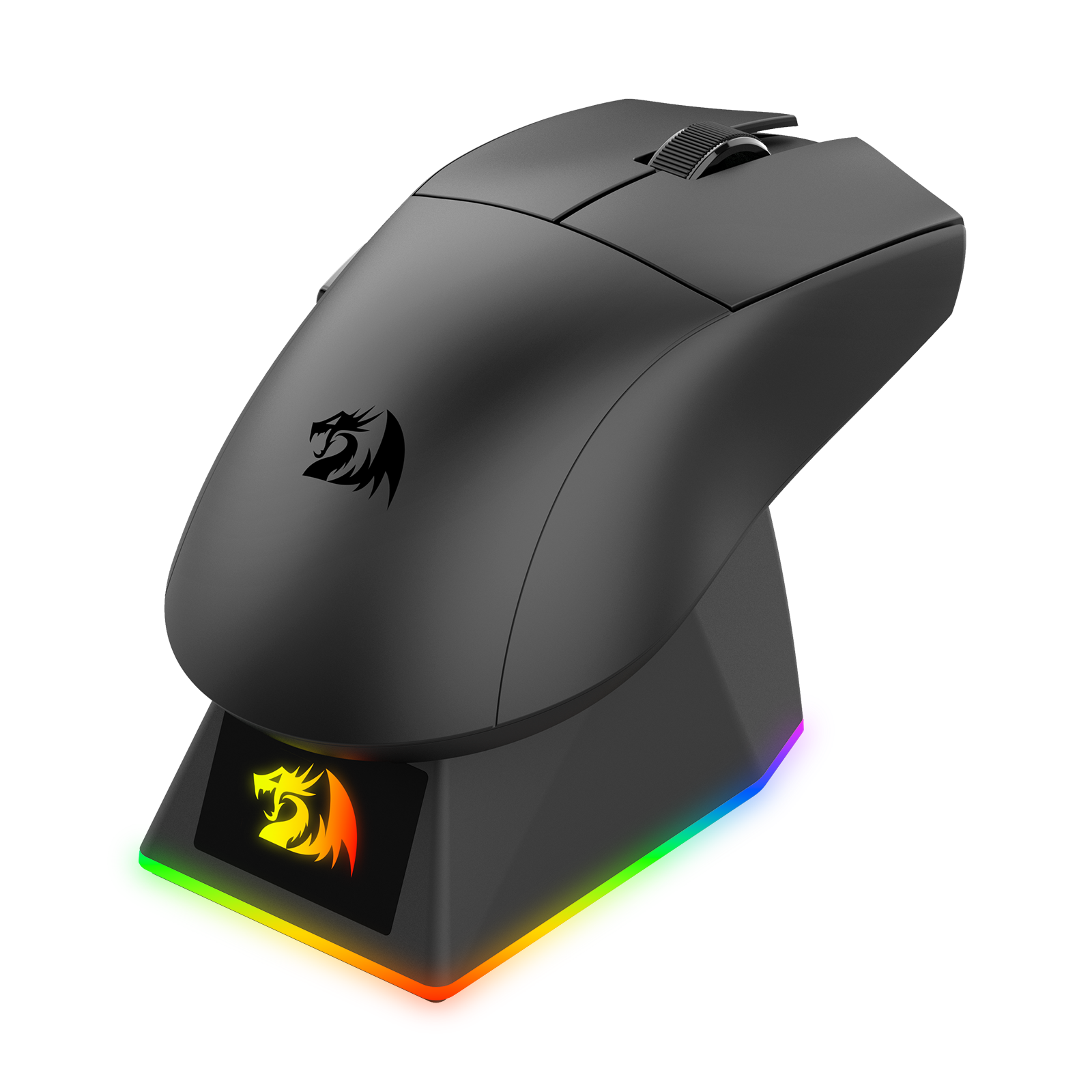 Redragon M999 Wireless Gaming Mouse, Tri-Mode Mouse with RGB Magnetic Charging Dock, 45000 DPI MAX Adjustable, 4 Programmable Buttons, Ergonomic Design for PC Laptop Mac