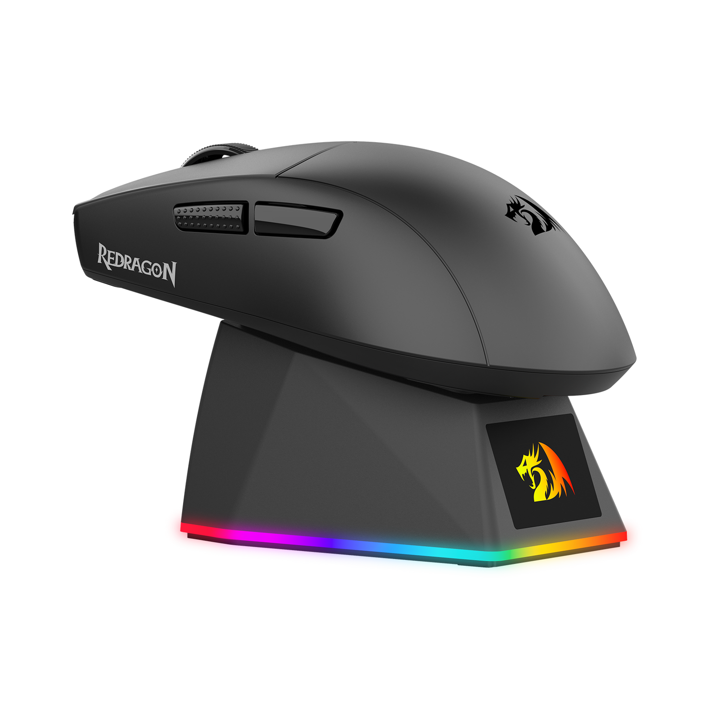 Redragon M999 Wireless Gaming Mouse, Tri-Mode Mouse with RGB Magnetic Charging Dock, 45000 DPI MAX Adjustable, 4 Programmable Buttons, Ergonomic Design for PC Laptop Mac