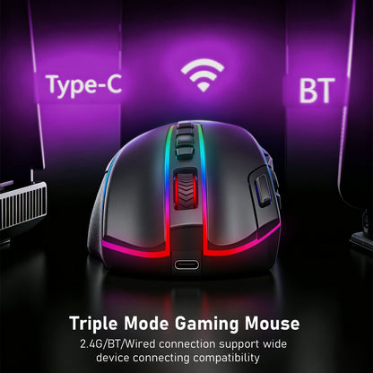 Redragon M990 MMO Wireless Gaming Mouse, Type-C, 2.4GHz, and BT support