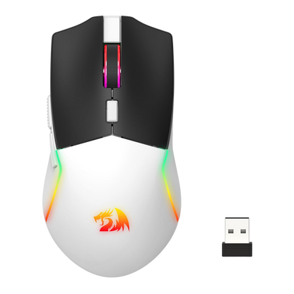 Redragon M730 PRO Wireless Lightweight RGB Gaming Mouse 10000 DPI
Cable-Free 0 Delay, Redefine Keybinding Macro, Vibing Backlight, Ergonomic Grip Body Comfort, White & Black | show