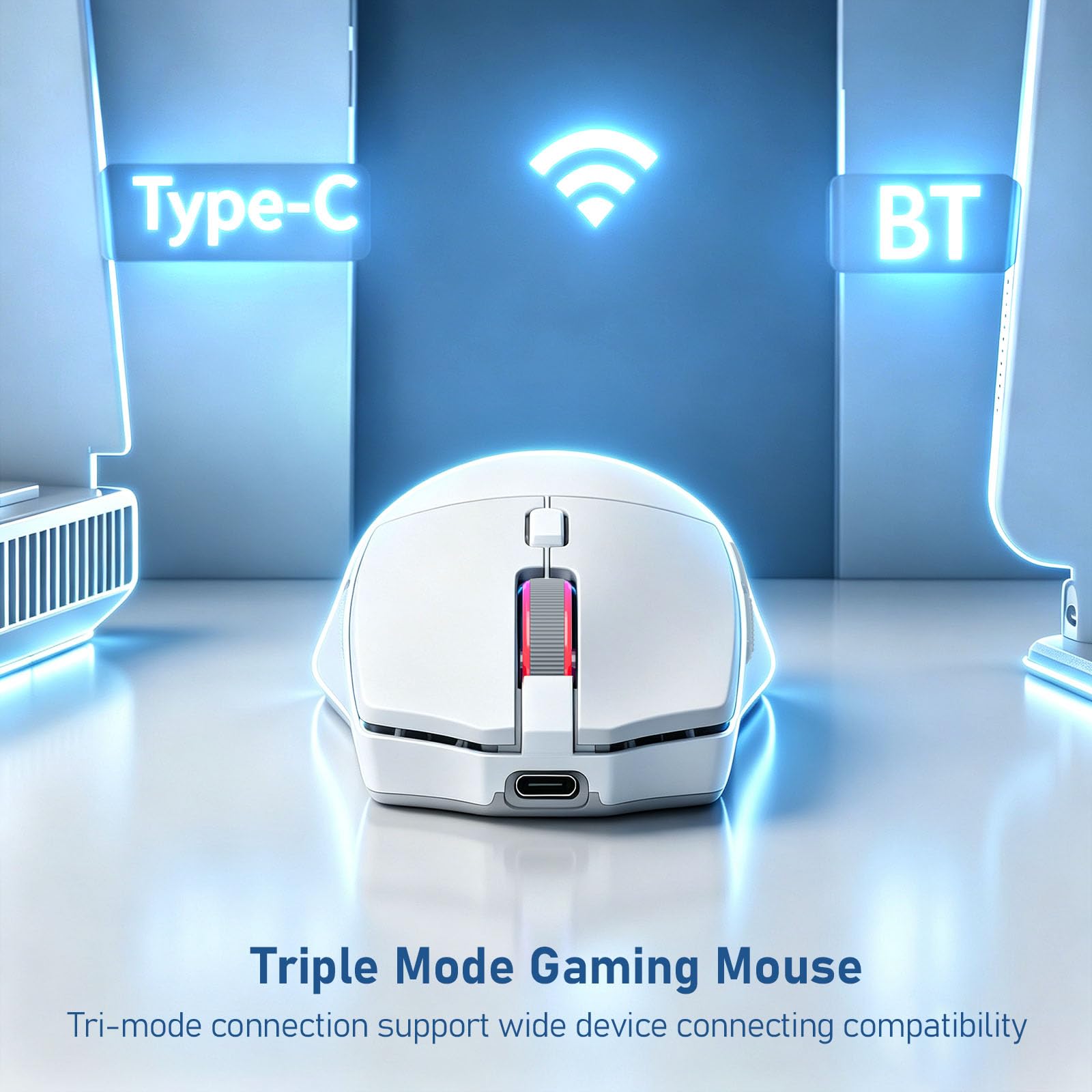 Redragon M730 PRO Wireless Lightweight RGB Gaming Mouse 10000 DPI
Cable-Free 0 Delay, Redefine Keybinding Macro, Vibing Backlight, Ergonomic Grip Body Comfort