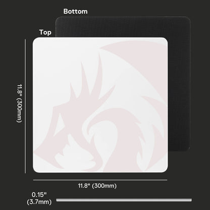 Redragon PG1M Glass Mouse Pad - Ultra-Smooth Precision Surface with Non-Slip Base, Easy to Clean, Hard Mousepad for Gaming, 11.8L x 11.8W inches