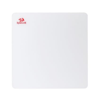 Redragon PG1M Glass Mouse Pad - Ultra-Smooth Precision Surface with Non-Slip Base, Easy to Clean, Hard Mousepad for Gaming - 11.8 x 11.8 x 0.15 inches, White