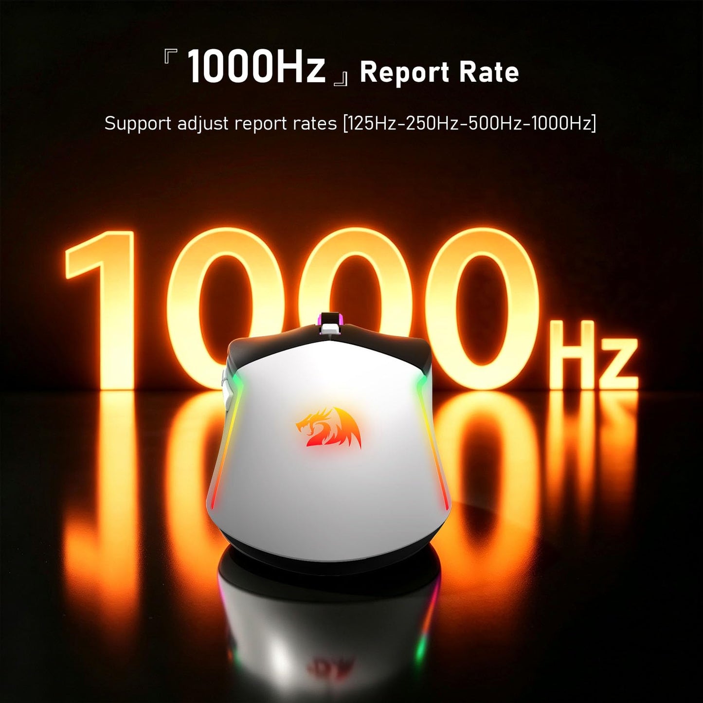 Redragon M730 PRO Wireless Lightweight RGB Gaming Mouse 10000 DPI
Cable-Free 0 Delay, Redefine Keybinding Macro, Vibing Backlight, Ergonomic Grip Body Comfort